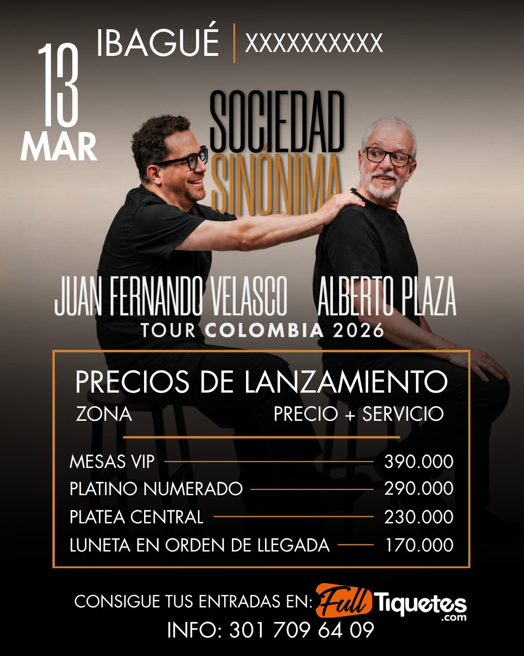 Evento con precios